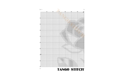Minimalistic abstract rose flower cross stitch pattern - Tango Stitch