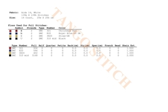 Minimalistic abstract rose flower cross stitch pattern - Tango Stitch