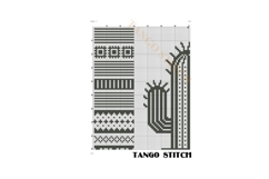 Minimalistic geometric cactus cross stitch pattern - Tango Stitch