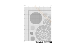 Minimalistic shell design geometric cross stitch pattern - Tango Stitch
