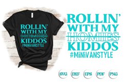 Rollin with my Kiddos Minivan Style Funny Mom SVG Product Image 1