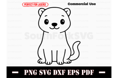 Cute Baby Mink Doodle Design SVG PNG DXF EPS PDF Product Image 1