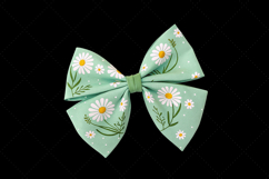 mint green bow, coquette bow clipart, spring floral bow, daisy flower bow, digital bow design, mint floral bow, fresh coquette bow, spring daisy clipart, floral bow design, green daisy bow
