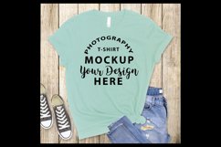 Bella Canvas 3001 t-shirt mock-up MINT Product Image 1