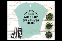 Bella Canvas 3001 t-shirt mock-up MINT Product Image 1