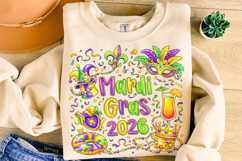 Mardi Gras 2026 PNG Sublimation, Fleur De Lis PNG, King Cake Product Image 4