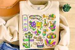 Mardi Gras PNG Sublimation, Fleur De Lis PNG, King Cake PNG Product Image 4