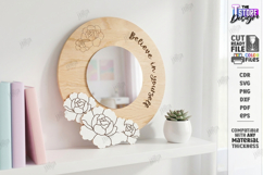 Affirmation Mirror Frame Laser Cut | Kind Quotes SVG | CNC Product Image 1