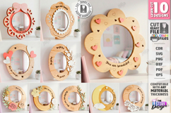 Affirmation Mirror Frames Laser Cut Bundle | Kind Quotes SVG Product Image 1