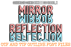 Mirror Reflection Outline Font Typography Lettering Upside Down ABC OTF by Squeeb Creative