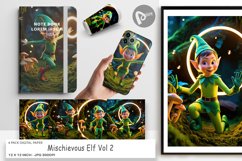 Digital Paper Mischievous Elf Product Image 1
