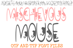 Mischievous Mouse Font Cute Letters Typography Hand Drawn ABC OTF by Squeeb Creative