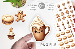 Misfit Gingerbread Sweets Sticker Product Image 1