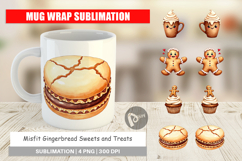 Misfit Gingerbread Sweets Mug Wrap Product Image 1