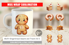 Misfit Gingerbread Sweets Mug Wrap Product Image 1
