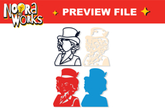 Miss America Shadow Box SVG Product Image 2