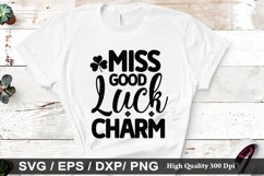 Miss Good Luck Charm SVG - St. Patrick&#039;s Day Design Product Image 1