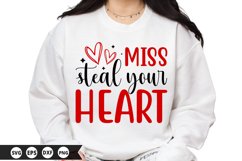 Miss Steal Your Heart - Valentine SVG Design Product Image 1