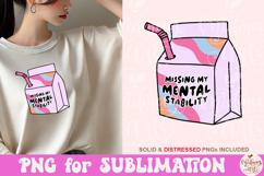 Milk Carton Missing My Mental Stability PNG, Trendy PNG's Product Image 2