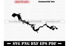 Mississinewa Lake Indiana Map SVG PNG DXF EPS PDF Product Image 1