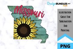 Sublimation Sunflower State - Missouri State - Flower Product Image 1