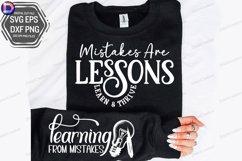 Mistakes are Lessons Learn &amp; Thrive Sleeve SVG Product Image 1