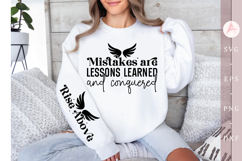 Mistakes are lessons learned and conquered Sleeve SVG Product Image 3