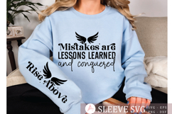 Mistakes are lessons learned and conquered Sleeve SVG Product Image 1