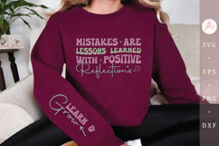 Mistakes are lessons learned with positive reflections Product Image 1