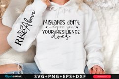 Mistakes Don't Define Sleeve SVG, Inspirational SVG Design Product Image 1