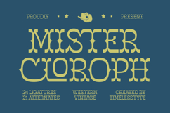 Mister Cloroph - Western Vintage Font Product Image 1