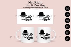mister right coffee glass wrap svg glass mug svg presized for 11oz and 15oz glass ready to cut and sublimation files