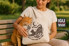 Mistical Boho Witchy Cat SVG for Tote Bag, t-shirt, Mug PNG Product Image 4