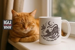 Mistical Boho Witchy Cat SVG for Tote Bag, t-shirt, Mug PNG Product Image 6