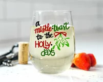 Christmas Wine Glass SVG, Wine SVG, Christmas Wine Saying Product Image 3