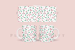 mistletoe christmas floral coffee mug glass wrap svg 11oz 15oz mug svg presized for 11oz 15oz glass ready to cut and sublimation files