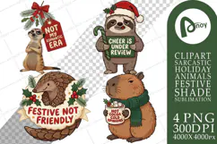 Mistletoe Side-Eye Sarcastic Pets Sublimation Product Image 1