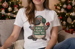 Mistletoe Side-Eye Sarcastic Pets Sublimation Product Image 2