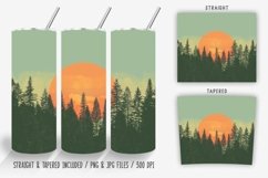 Misty Forest Sunset Tumbler Wrap Design