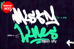 Misty Lines | Monoline Drip Webfont for Urban Creative Proj Product Image 1