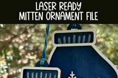 Mittens Ornament Laser Ready SVG | Holiday Winter Laser SVG Product Image 5
