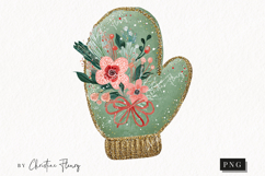Brush Stroke Christmas Glove Clipart | Preppy Christmas PNG Product Image 1