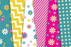 Boho Floral &amp; Geometric Backgrounds Mixed Green, Pink &amp; Yell Product Image 2