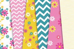 Boho Floral &amp; Geometric Backgrounds Mixed Green, Pink &amp; Yell Product Image 3