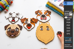 Mix and Match Emotions Puzzles Laser Cut Bundle | Kids Laser Product Image 11