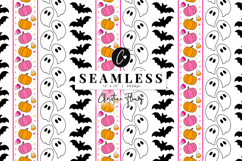 Preppy Cute Halloween Pattern | Cute Halloween Digital Paper Product Image 1