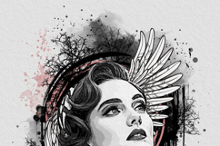 Urban Mixed Media Art Watercolor Splatter Product Image 8