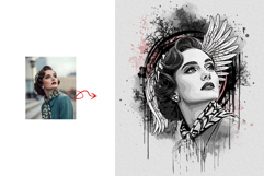 Urban Mixed Media Art Watercolor Splatter Product Image 4