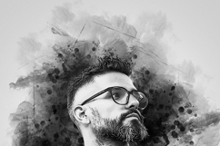 Black Watercolor Brush Art Effect Product Image 4