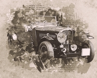 Vintage Car Watercolor Mixed Art Product Image 6